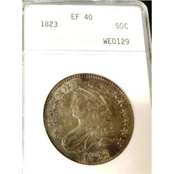 1823 EF 40 ANACS Bust Half Dollar