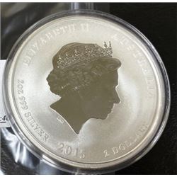 2015 Australia 2 oz. Silver Round Year of The Goat