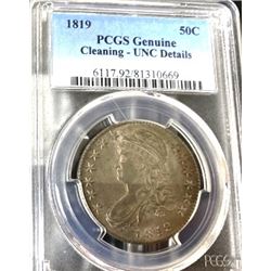 1819 PCGS Genuine - Bust Half Dollar - UNC -