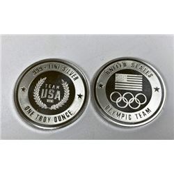 (2) 1 oz. Olympic Design Silver Rounds