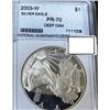 Image 1 : 2003 W US Silver Eagle PR 70 DCAM