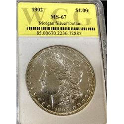 1902 MS 67 Morgan Silver Dollar