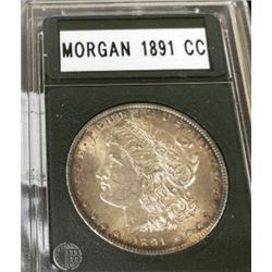 1891 CC Morgan Silver Dollar - XF AU