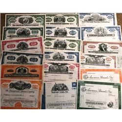 100 pcs. Random Type Collectible Stock Certs.