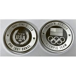 (2) 1 oz. Silver Rounds - Olympic Design
