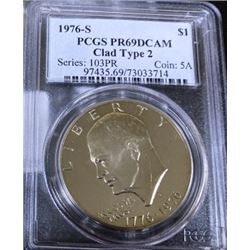 1976 S PRF69DCAM PCGS IKE Dollar
