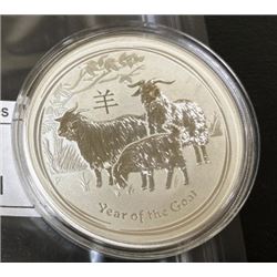 2015 Year of the Goat 10 oz. Silver Round