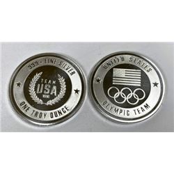 (2) 1 oz. Silver Rounds - USA Olmpics