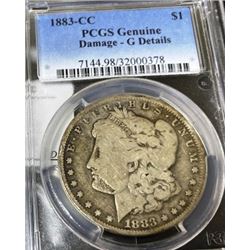 1883 CC PCGS Genuine Morgan Silver Dollar