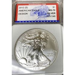 2012 S MS 70 US Silver Eagle