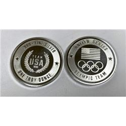 USA Olmpic Silver Rounds - 1oz - Lot of 2