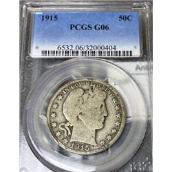1915 G6 PCGS Barber Half Dollar Key Date