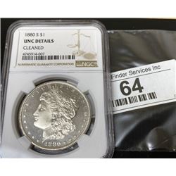 1880 S UNC Details NGC Morgan Dollar