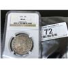 Image 1 : 1824 MS 64 NGC Bust Half Dollar Mint Luster