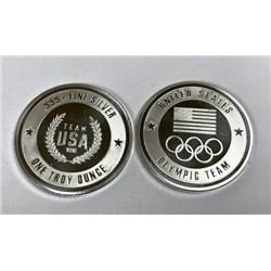 (2) 1oz. USA Olympic Design Silver Rounds