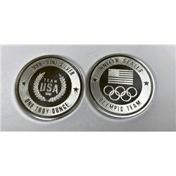 (2) 1 oz. Silver Rounds Olympic Design