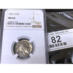 1931 s MS 64 NGC Buffalo Nickel