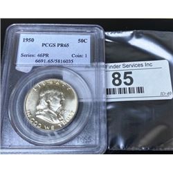 1950 PRF65 PCGS Franklin Half Dollar