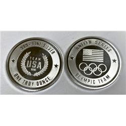 (2) 1 oz. Silver Rounds Olympic Design