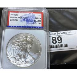 2012 s MS 70 US Silver Eagle