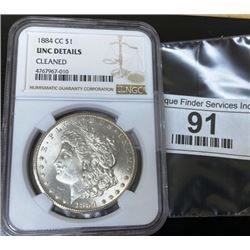 1884 CC UNC Details Morgan Dollar NGC Slab