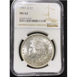 1901 o MS 62 NGC Morgan Dollar