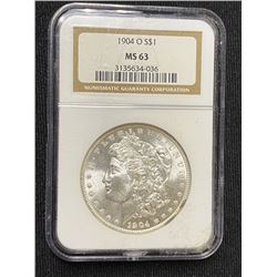 1904 O MS 63 NGC Morgan Dollar