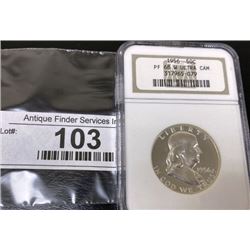 1956 PRF 68 UDCAM NGC Franklin Half Dollar