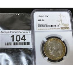 1949 S MS 66 NGC Franklin Half Dollar