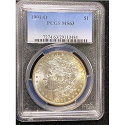 1901 O Morgan SIlver Dollar MS 63 PCGS