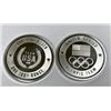 Image 1 : Lot of 2 -1 oz. Silver USA Olympic Design Rounds