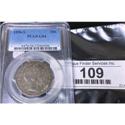 1896 s Barber Half Dollar G4 PCGS Slab