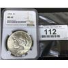 Image 1 : 1934 MS 62 NGC Peace Silver Dollar