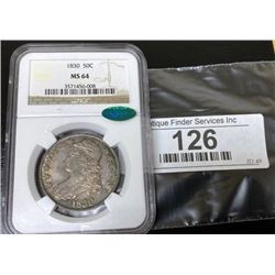 1830 MS 63 NGC C.A.C. Designation Bust 1/2
