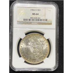1904 o MS 64 NGC Morgan Dollar