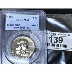1958 PRF 66 PCGS Franklin Half Dollar