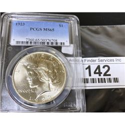 1923 MS 65 PCGS Peace Silver Dollar