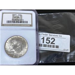 1967 MS 64 NGC Kennedy Half Dollar
