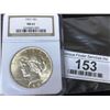Image 1 : 1923 MS 61 NGC Peace Silver Dollar