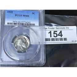 1935 MS 66 PCGS Buffalo Nickel