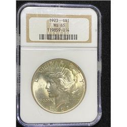 1923 MS 65 NGC Peace Silver Dollar