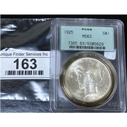 1925 MS 63 PCGS Peace Silver Dollar
