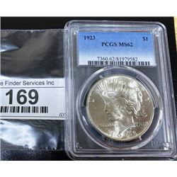 1923 MS 62 PCGS Peace Silver Dollar