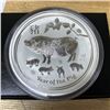 Image 1 : 2019 1 Kilogram Year of The Pig Round Silver