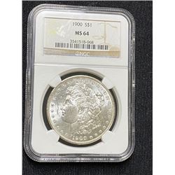1900 MS 64 NGC Morgan Silver Dollar