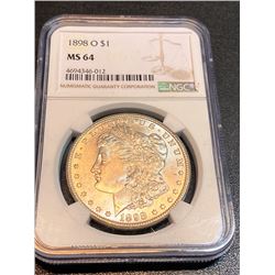 1898 O MS 64 Morgan Silver Dollar NGC