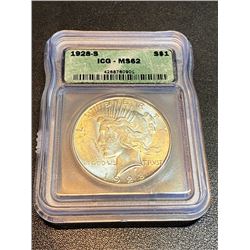 1928s ICG MS 62 Peace Silver Dollar