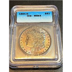 1884 O ICG MS 64 Morgan Silver Dollar