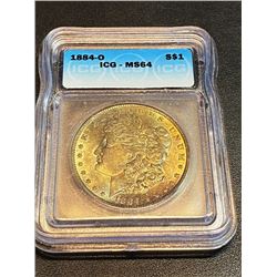 1884 O ICG MS 64 Morgan SIlver Dollar