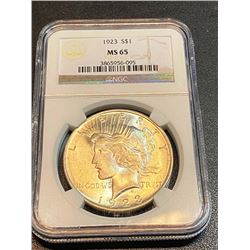 1923 MS 65 NGC SIlver Peace Dollar